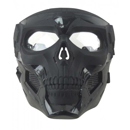 Kombat UK Skull Messenger Mask (BK), Manufactured by Kombat UK, this stylish full face mask is modelled after a skull, and has cut outs to provide a superb aesthetic, as well as great ventilation